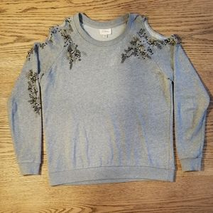 Anthropologie cold shoulder sweatshirt